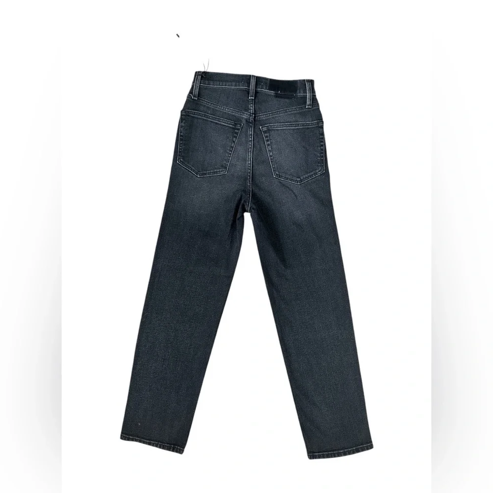 RE/DONE Jeans 70s Ultra High Rise Stove Pipe Black Denim Women Size 26 $265 NWT